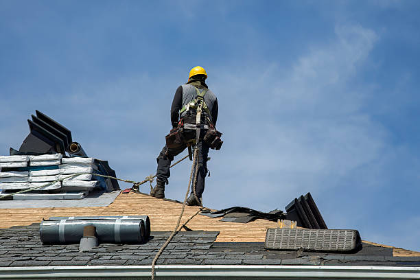 Professional Roof Installation technician working in Copiague, NY